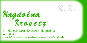 magdolna krosetz business card